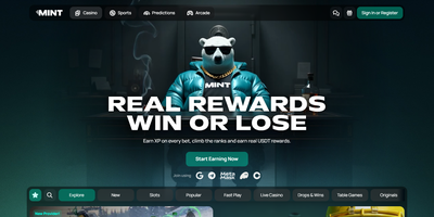 Prévia do site de Mint.io
