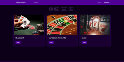 Aperçu du site NeoCasino