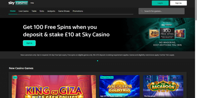 Prévia do site de Sky