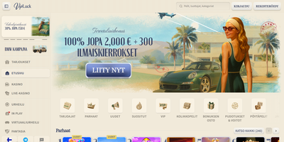 VipLuck webbplatsförhandsvisning